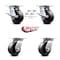 Service Caster 5 Inch Glass Filled Nylon Caster Set with Roller Bearing 4 Swivel Lock 2 Brake SCC-35S520-GFNR-SLB-BSL-2-BSL-2 - alternate 3